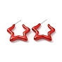 Star Acrylic Stud Earrings, Half Hoop Earrings with 316 Surgical Stainless Steel Pins