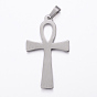Ion Plating(IP) 304 Stainless Steel Pendants, Ankh Cross, Easter