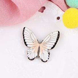 Fashionable Cartoon Butterfly Brooch Pin with Alloy Insect Drop Oil Chest Decoration