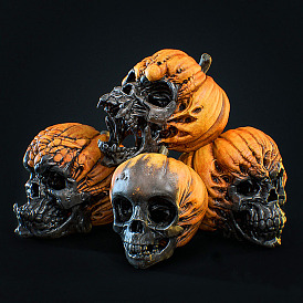 Evil Pumpkin Skull Halloween Pumpkin Ornament Ornament Outdoor Garden Resin Crafts