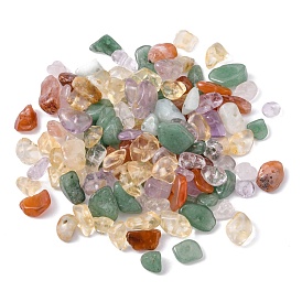 60g 6 cuentas de piedras naturales de estilo, cuarzo rosa natural y ágata roja del sur y citrino y aventurina verde y amazonita y ametrina, chip