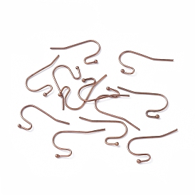 Brass Earring Hooks for Earring Designs, Ear Wire, Lead Free & Cadmium Free, 21x12mm, 21 Gauge, Pin: 0.7mm