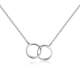 Sterling Silver Ring Pendant Necklaces