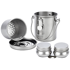 201 переносные выдвижные ведра из нержавеющей стали, с контейнерами из нержавеющей стали для цветомодулирующих бусин