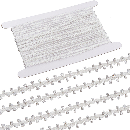 10 ярдов полиэстеровых золотисто-металлических волнистых кружевных лент, для аксессуаров для одежды