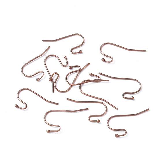 Brass Earring Hooks for Earring Designs, Ear Wire, Lead Free & Cadmium Free, 21x12mm, 21 Gauge, Pin: 0.7mm