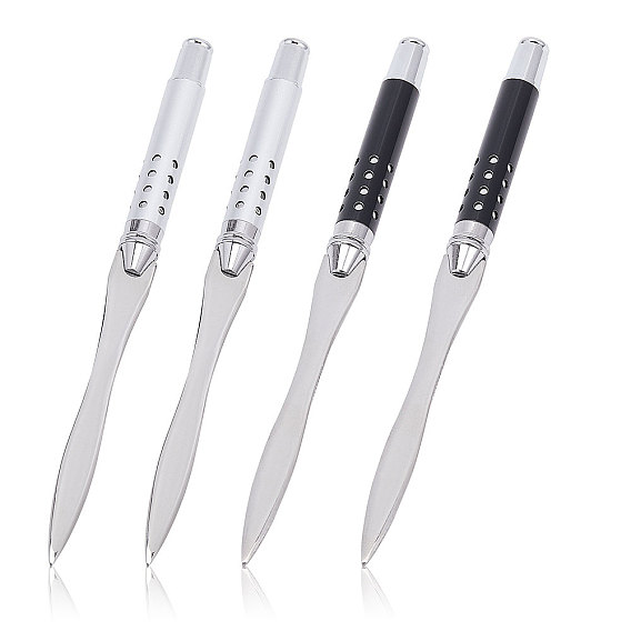 4шт 2цвета нержавеющая сталь открывалка для конвертов, алюминиевая ручка, офисный писатель