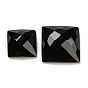 Кабошоны из черного оникса, окрашенная и подогревом, граненые, квадратный