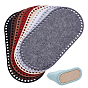 8Pcs 8 Colors Felt Bag Bottoms, Oval, for DIY Crochet Bag Making