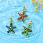 Латунь эмаль подвески, прелести морская звезда, золотые