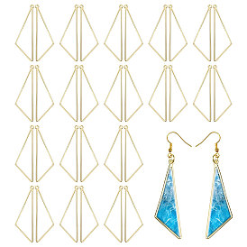 32 большие подвески из сплава с открытой задней панелью, для diy уф смолы, эпоксидная смола, Прессованные цветочные украшения, треугольные