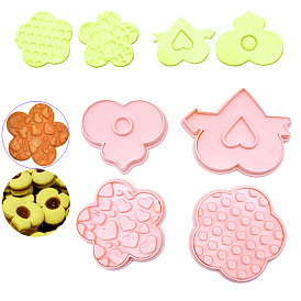 Food Grade Plastic Molds, Fondant Molds Set, Bakeware Tools, For DIY Cake Decoration, Candy Mold, Heart & Flower