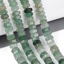 Естественный зеленый авантюрин бисер нитей, граненые, шестиугольник