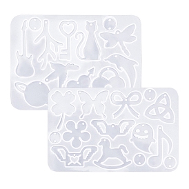 Pendants Food Grade Silicone Mold, Resin Casting Molds, for UV Resin, Epoxy Resin Craft Making