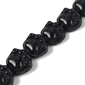 Синтетический синий авантюрин бисер нитей, кошачья лапа