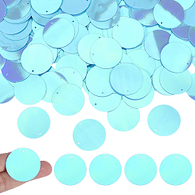 200Подвески из ПВХ с пайетками/пайетками, плоский круглый шарм