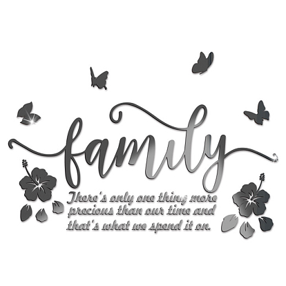 Acrylic Self Adhesive Furniture Films, For Mirror Wall Stickers Decorative, Word Family
