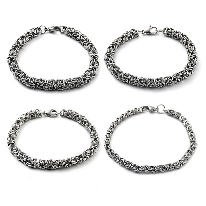 304 bracelet en chaîne de corde en acier inoxydable
