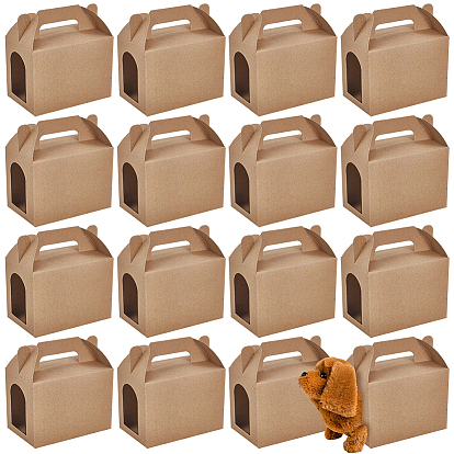 Складные бумажные мини-коробки для тортов, с видимым окном и ручками, подарочные наборы для кексов, прямоугольные