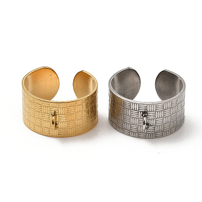 Ion Plating(IP) 304 Stainless Steel Open Cuff Ring for Women