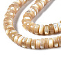 Natural Trochid Shell/Trochus Shell Beads Strands, Flat Round/Disc, Heishi Beads