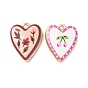 Двусторонние печатные подвески из сплава, сердце прелести, стойки покрытие