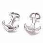 Ion Plating(IP) 304 Stainless Steel Hook Clasps, For Leather Cord Bracelets Making, Anchor