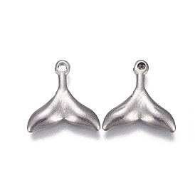 304 Stainless Steel Pendants, Whale Tail Shape