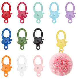 12 шт. 12 цвета окрашенные цветочные застежки-клешни из цинкового сплава