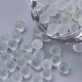Perles de rocaille en verre, couleurs transparentes, pour la décoration d'art d'ongle, pas de trous / non percés, ronde