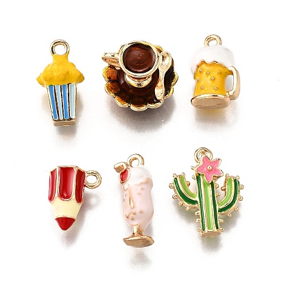 Подвески из сплава , с эмалью, золотые