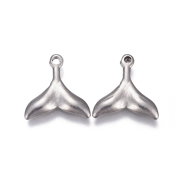Pendentifs en acier inoxydable, forme de queue de baleine