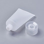 PE Plastic Squeeze Bottle, with PP Plastic Lid, Makeup Hoses, Facial Cleanser Tube, Face Cream Container, Portable Travel Refillable Bottle