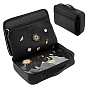 Large Capacity Polyester Multi-Layer Enamel Pin Storage Bags with Display Pockets and Handles, Rectangle
