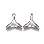 Pendentifs en acier inoxydable, forme de queue de baleine