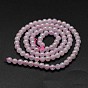 Electroplated Natural Rose Quartz Beads Strands, Round