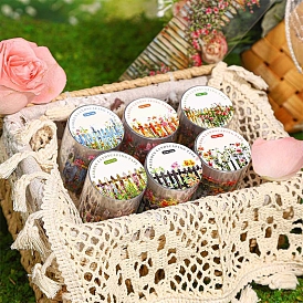 Cintas adhesivas para mascotas con motivos florales, cinta adhesiva decorativa en rollo, para hacer tarjetas, scrapbooking, diario, planificador, sobre y cuadernos