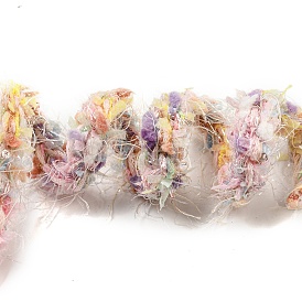 Кружевная отделка из полиэстера крючком, вязанный декор с отделкой пайетками ПВХ, для одежды свадебное платье