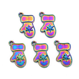 Оправа из сплава кабошон для эмалевых подвесок, Радуга цветов, без кадмия, без никеля и без свинца, Рождество, перчатка