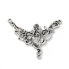 Tibetan Style Alloy Pendants, Rose with Heart