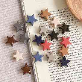 Opaque Acrylic European Beads, Large Hole Beads, Star