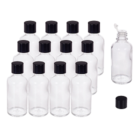 BENECREAT Glass Essential Oil Bottle, with PP Plastic Screw Lid  & Inner Plug