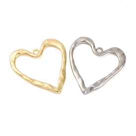 Rack Plating Alloy Big Pendants, Heart