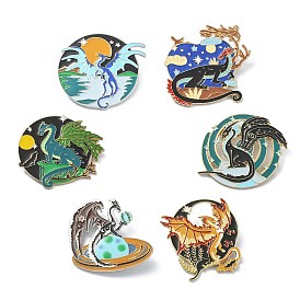 Alloy Brooches, Enamel Pins, Dragon