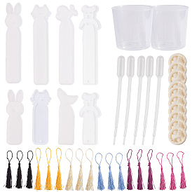 Разработка, с силиконовыми формами для закладок, украшения из полиэстера с кисточками и 60 мл мерный стаканчик пластиковые инструменты