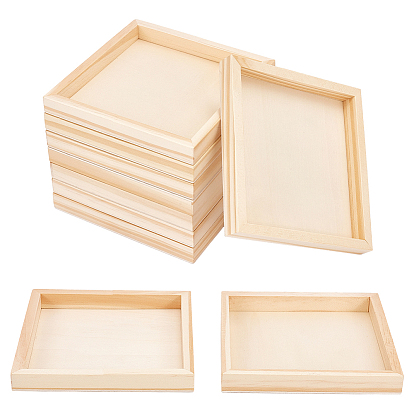 Детский 3d деревянный поднос для пазлов, квадратный