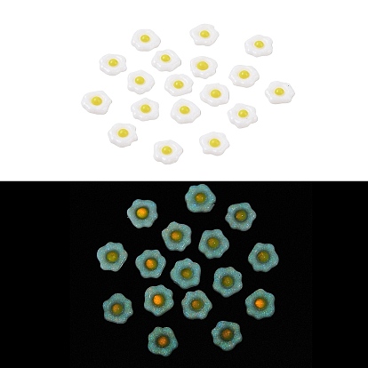 Светящаяся смола декодирует кабошоны, светится в темноте, цветок