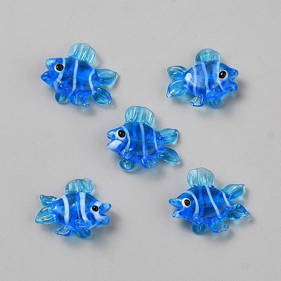 Perles lampwork, perles au chalumeau, faits à la main, poisson