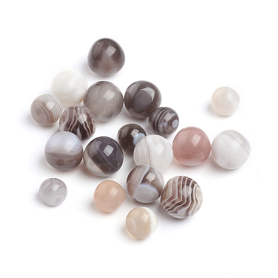 Натуральный ботсвана агат бисер, нет отверстий / незавершенного, круглые