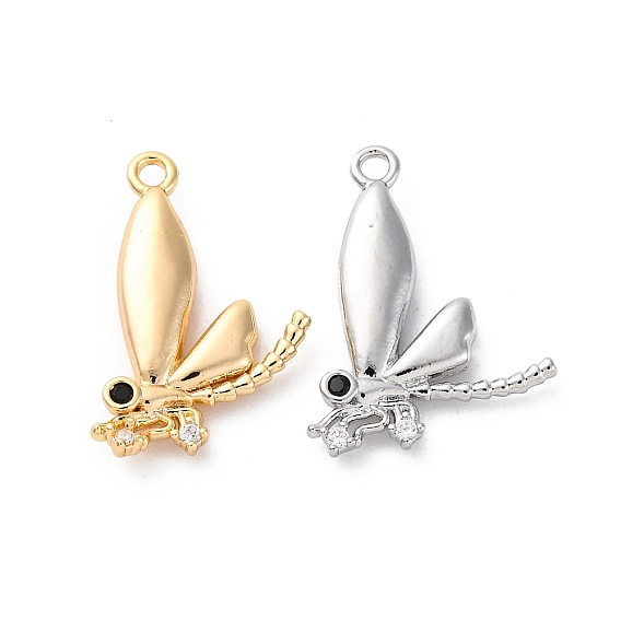 Подвески латунные горный хрусталь, без кадмия, без никеля и без свинца, очарование стрекозы